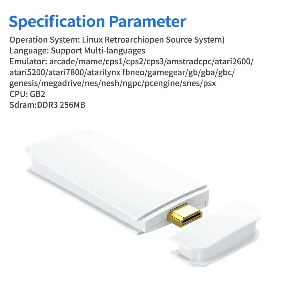 M15 retro game console 64GB 20000+game 4K high-definition output handheld video game stick 20+emulator GBA PS1 arcade game - Image 5