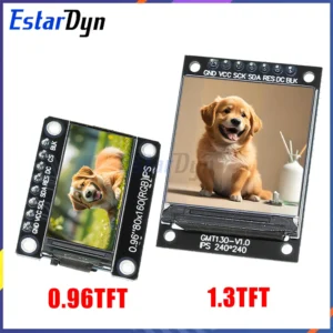 0.96 / 1.3 inch IPS 7P SPI HD 65K Full Color LCD Module ST7735 Drive IC 80*160 (Not OLED) For Arduino