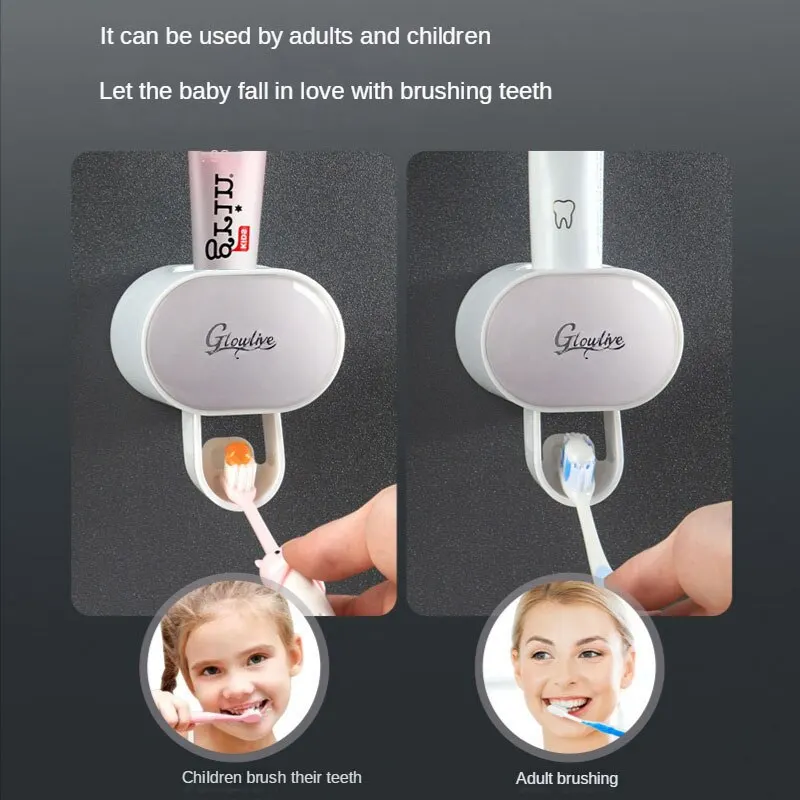 1pc Wall Mounted Automatic Toothpaste Squeezer and Toothbrush Holder - Convenient and Hygienic Bathroom Accessory - Image 5