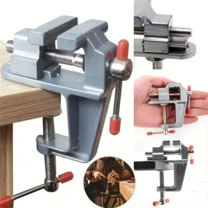 Mini Bench Vise Muliti-Funcational 3.5&quot Aluminum Miniature Small Jewelers Hobby Clamp On Table Flat Pliers Tool Vice