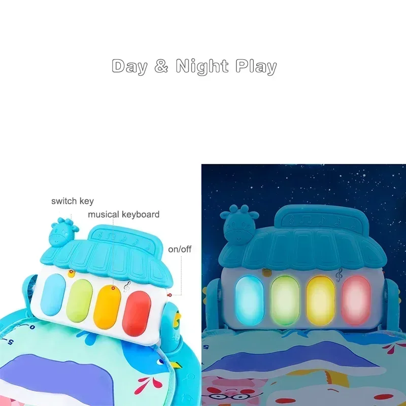 Baby Music Rack Play Mat Kids Piano Keyboard Carpet Gym Crawling Activity Infant Rug Early Educational Toy for Baby Gift - Image 2