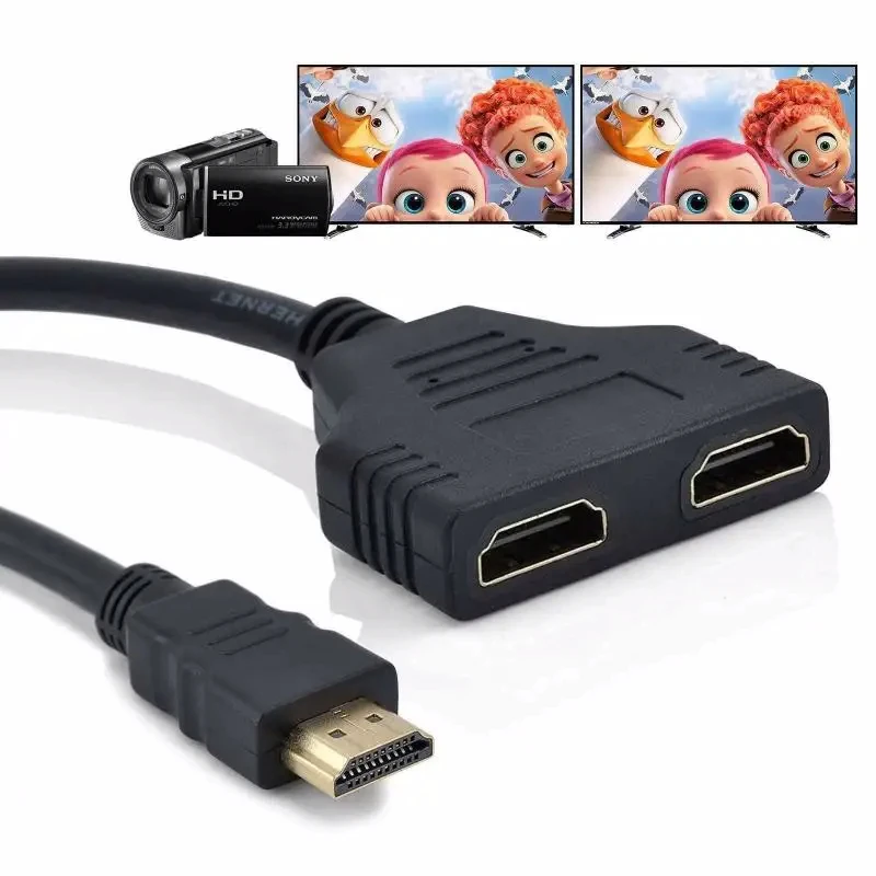 Hdmi Compatible Splitter Cable Video Switch Adapter Output Hub X Box Ps3 4 Dvd Hdtv Pc Laptop TV Hd 1080p 1 Input 2 - Image 4