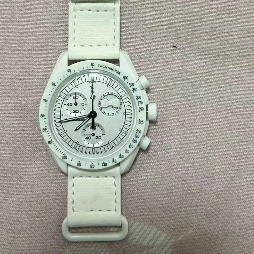 2025 Newest High Quality Wantch Men's and Women's Moon Mercury Quartz Chronograph Watch Celestial Galaxy Dial 6-Hand Hot Sale - Image 6