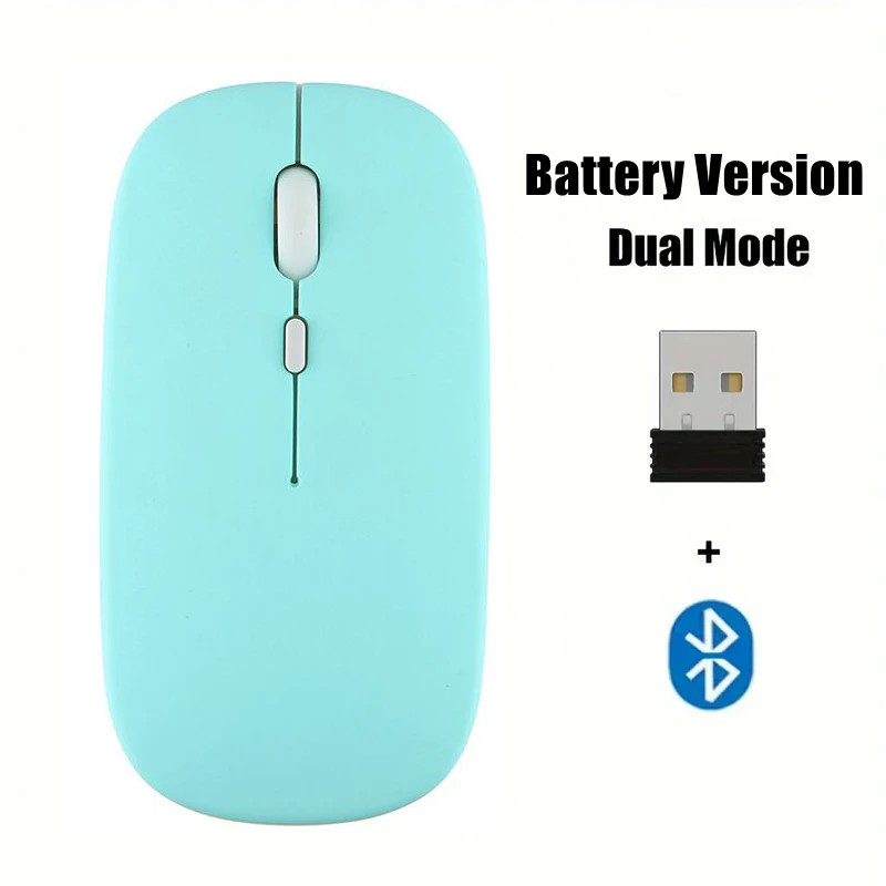 Portable Wireless Mouse Bluetooth-compatible 2.4GHz Dual Modes Computer Mice with Nano Receiver for Notebook PC Laptop Macbook - Image 13