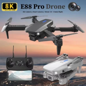 2025 E88 Professional HD 4K RC Drone Wide Angle Camera Foldable Helicopter Quadcopter Aircraft Kid Gift Toys By KBDFA