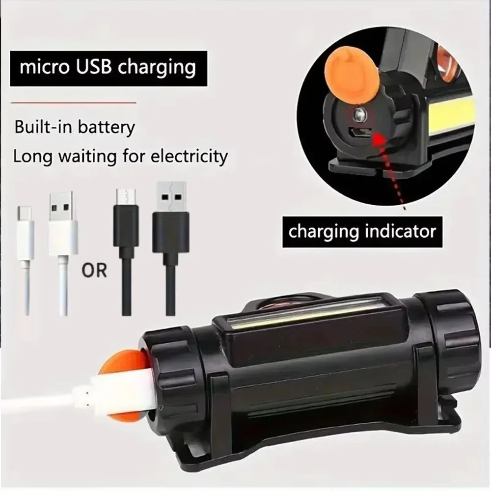 Super Bright Rechargeable COB LED Headlamp Magnetic USB Head Torch Outdoor Camping Hiking Fishing Long Battery Life Waterproof - Image 3