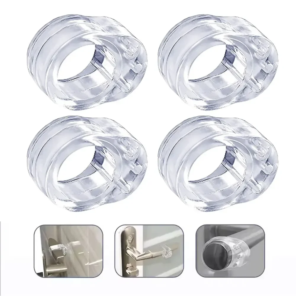 Transparent Door Handle Bumper | Wall Protection & Anti-Collision Pad | Self-Adhesive Door Knob Guard for Home