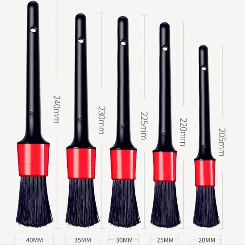 5pcs Car Wash Brush Soft Brush Detail Brush Small Automotive Interior Cleaning Tools For Air Conditioner Air Outlet - Image 6