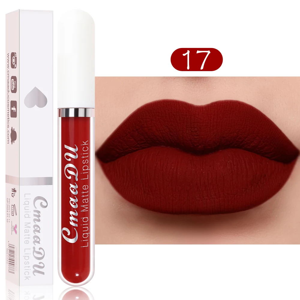 Waterproof Long Lasting Matte Lip Gloss Non Stick Cup Liquid lipstick - Image 12