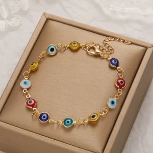 Jewelry Trend Fashionable Design Devil Eye Bracelet Retro And Simple Personality Oil Dripping Eye Bracelet Jewelry