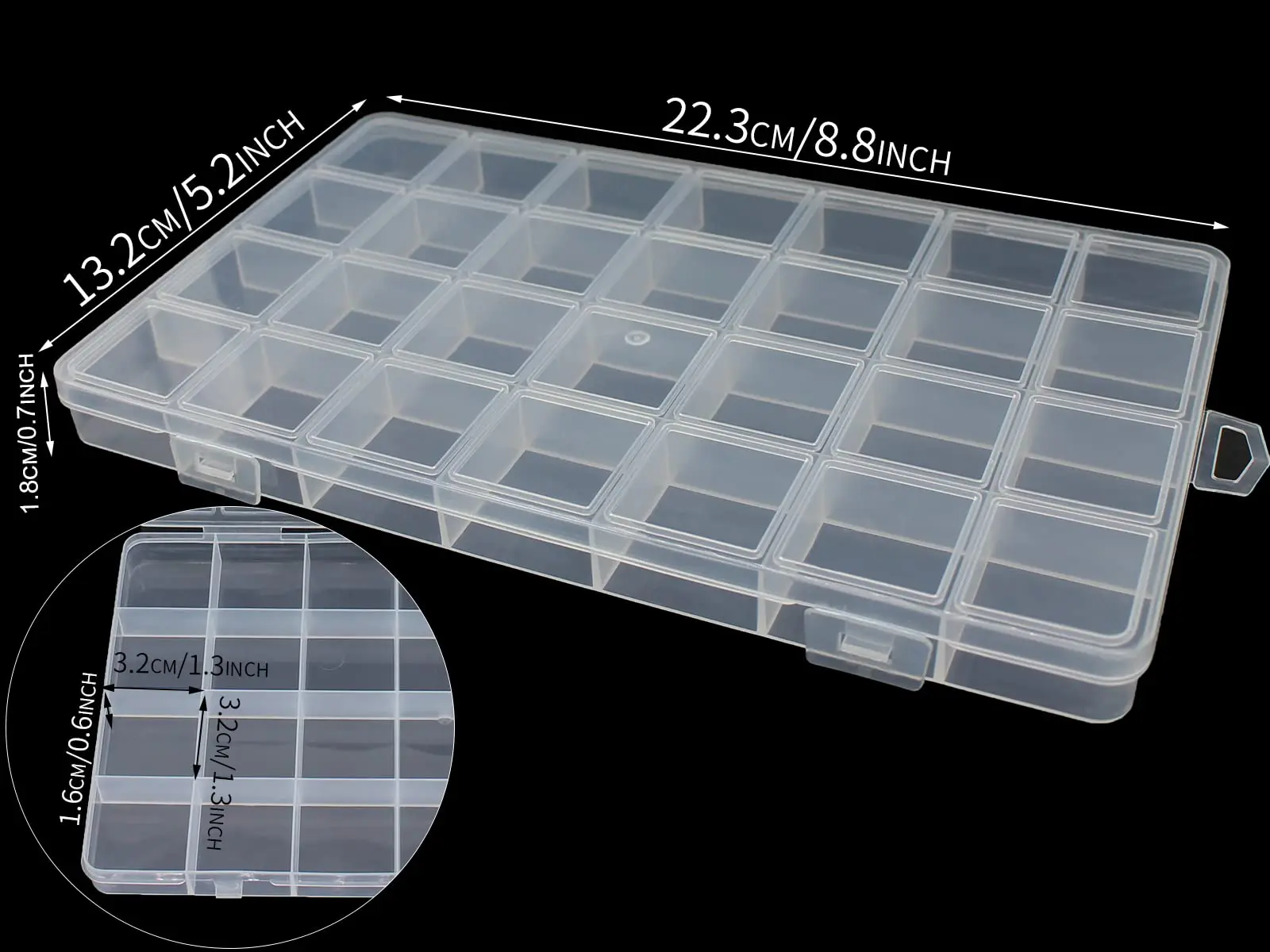 Clear Plastic Storage Box with Flap Lid, Multipurpose Craft Organizers Art Supply Sewing Box for Pencils Markers Notebooks A4 - Image 4