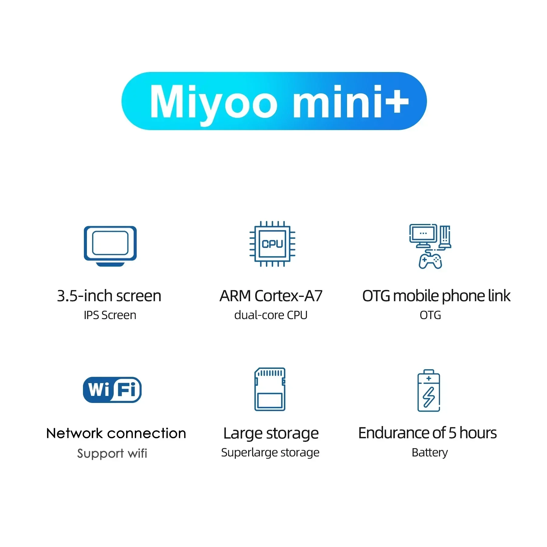 MIYOO Mini Plus Portable Retro Handheld Game Console V2 Mini+ IPS Screen Classic Video Game Console Linux System Children's Gift - Image 2