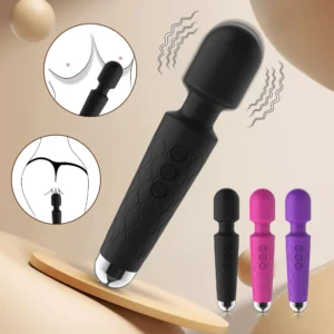 Powerful Nipple and Clitoris AV Vibrator, USB Rechargeable Silicone G-spot Masturbator, Female Adult Sexy Sex Toys, Sex Toys 18+
