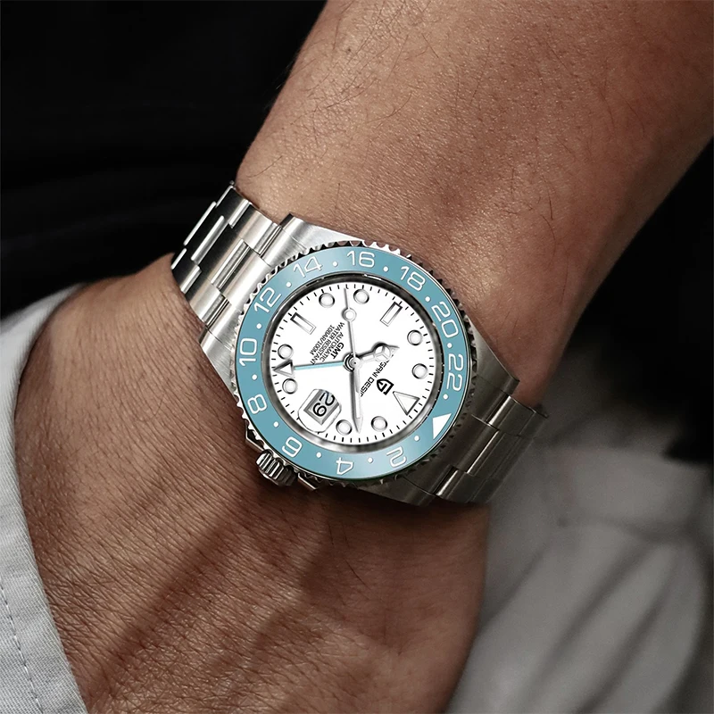 PAGANI DESIGN PD-1662 Luxury GMT Men Mechanical Wristwatch Sapphire Glass Stainless Steel 100M Waterproof Automatic Watches - Image 3