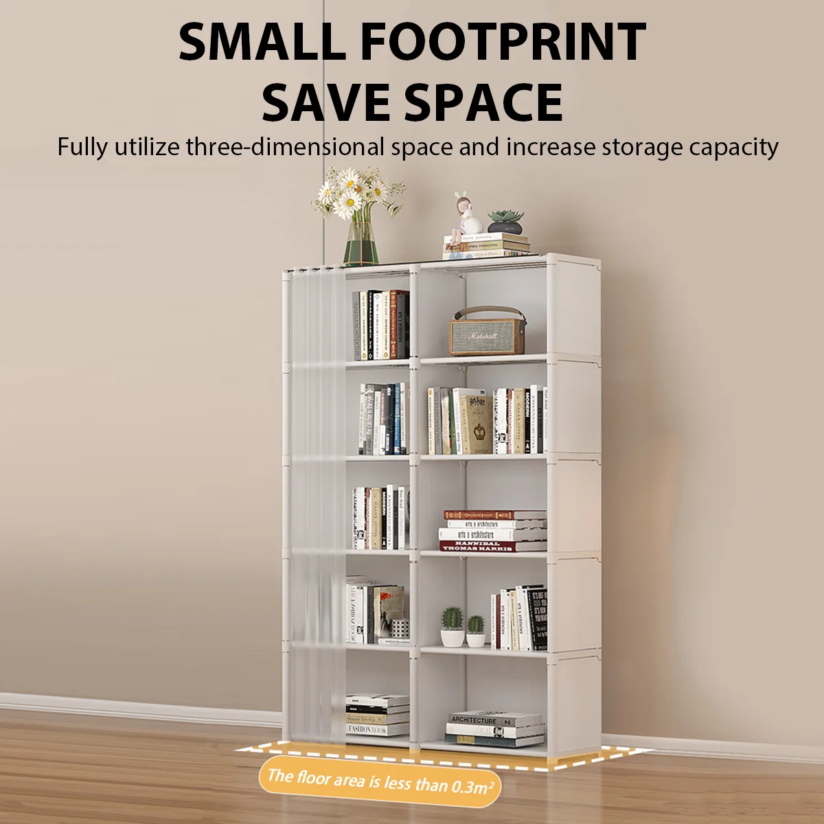 Dustproof Wardrobe Multi-layer Storage Rack Storage Cabinet DIY Multilayer Furniture Curtains Portable Clothes Organizer Cabinet