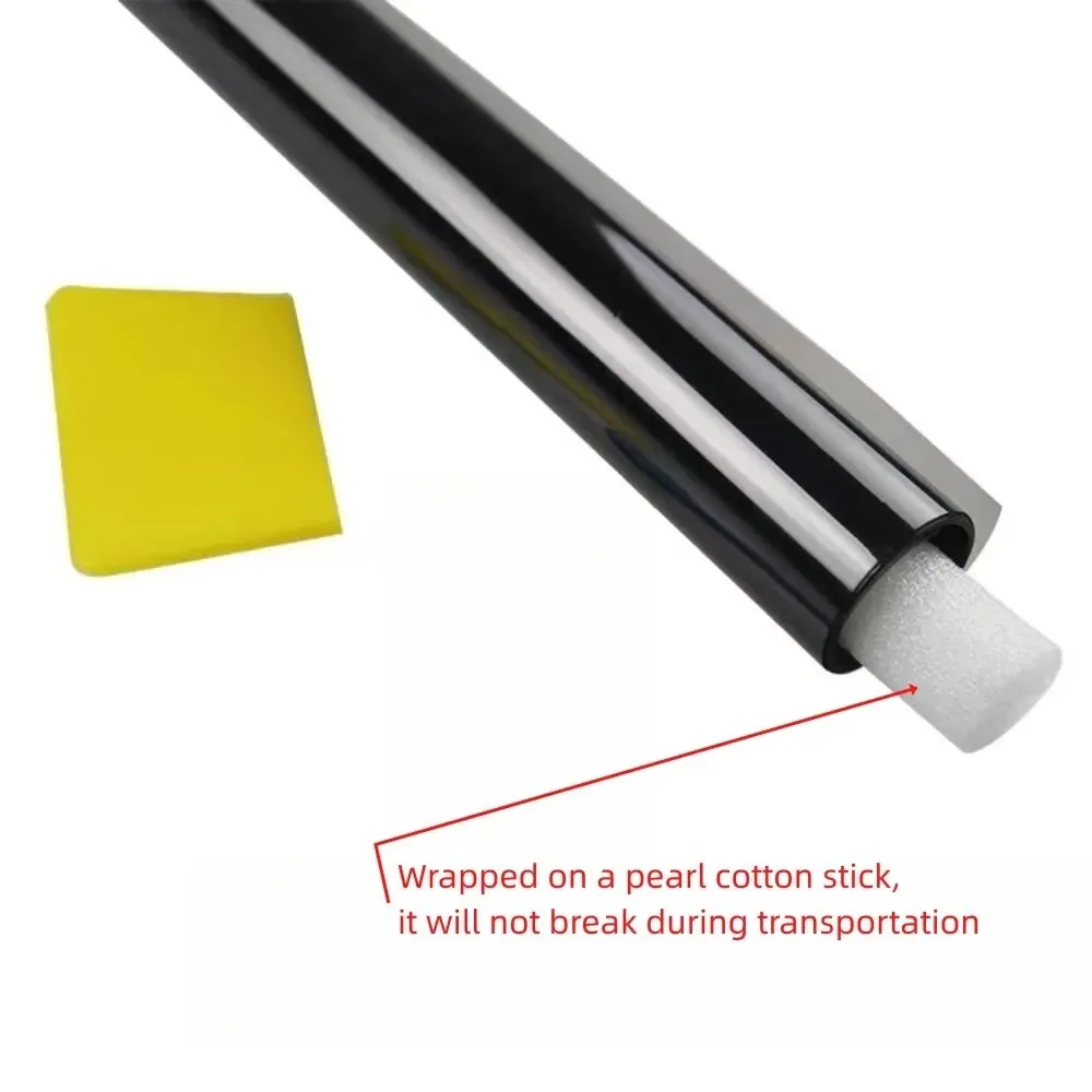 KKJOY 3M x 50cm VLT Black Car & Home Window Tint Film - UV & Solar Protector, Pearl Cotton Stick - Image 2