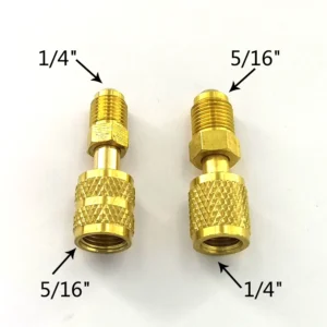 2x Female/Male 5/16" SAE Male/Female 1/4" SAE For R410 R32 R22 Liquid Safety Valve Air Conditioning Refrigerant Repair Fluoride