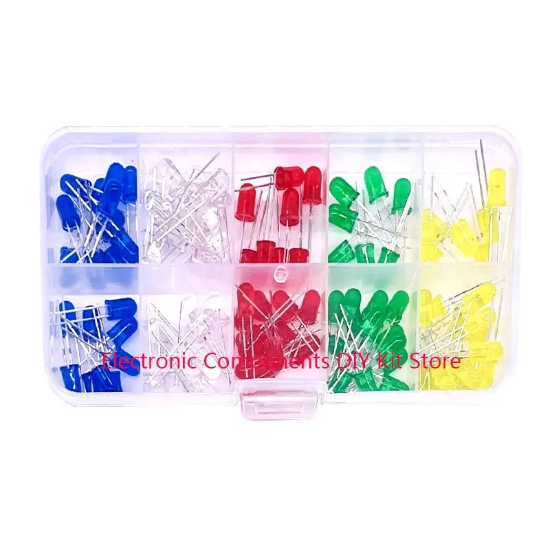 LAUBEI 100PCS/lot 3mm 5mm F3 F5 Round LED Ultra Bright White Green Yellow Blue White Red Light Emitting Diode For Diy Kit - Image 7