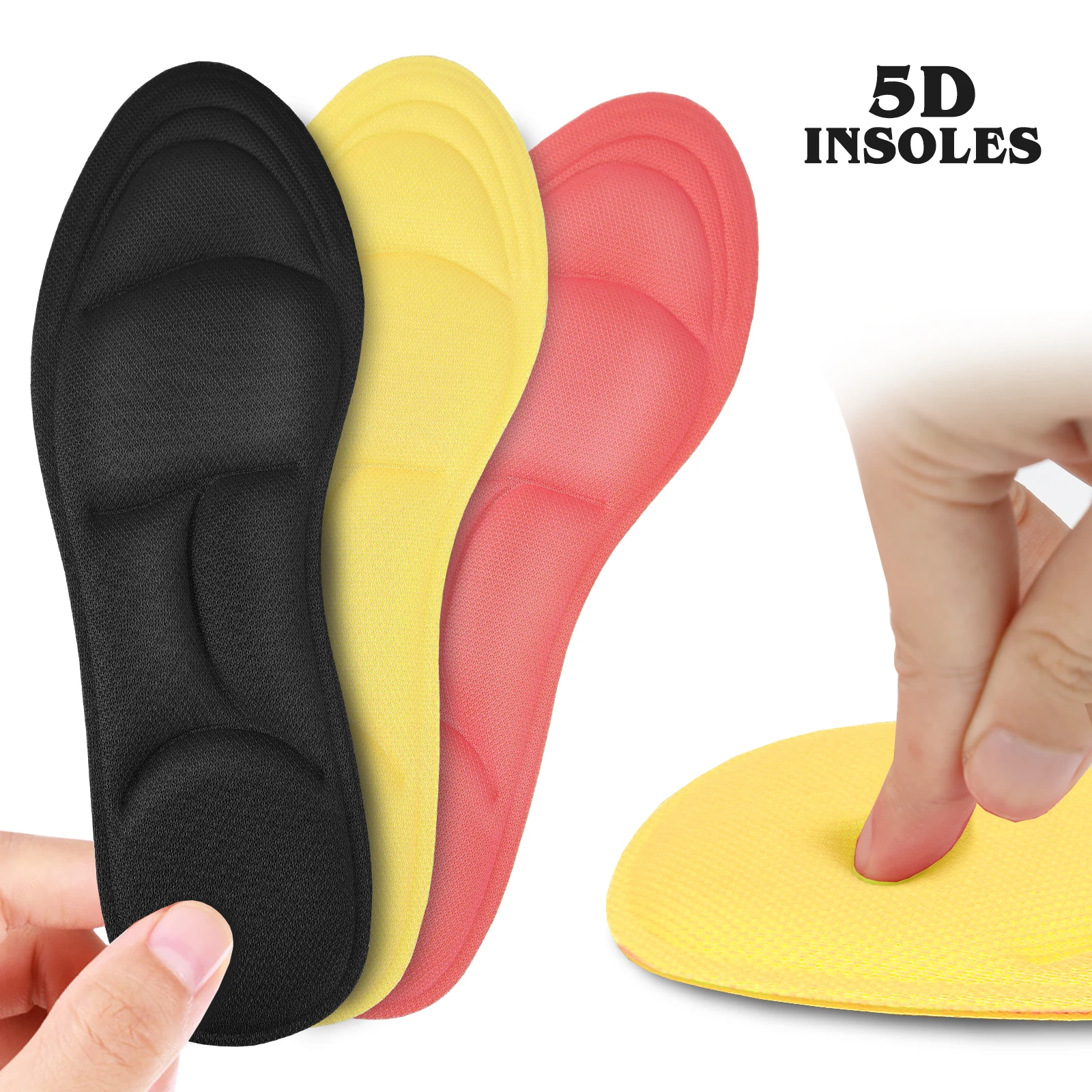 5D Shoe Insoles Adjustable Wear-Resistant Insoles Women Men Breathable Running Sports Insoles Memory Foam Soft Insoles