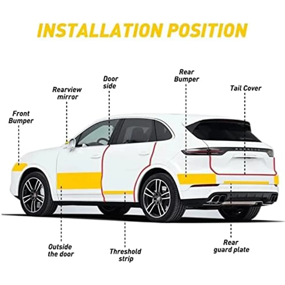 Car Door Edge Guards Door Sill Protector Black Waterproof 3D Carbon Fiber Anti Collision Film Scratch Cover Strip Stickers Tape - Image 6