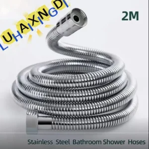 LUHAIXIONGDI Stainless Steel Shower Hose Explosion-Proof Large Flow Compression Resistance 1/2inch 2M