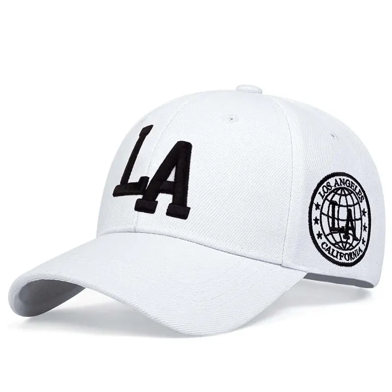 Unisex LA Leter Embroidery Snapback Baseball Caps Spring and Autumn Outdoor Adjustable Casual Hats Sunscreen Hat - Image 3