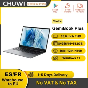 CHUWI GemiBook Plus Laptop Intel N150/N100 15.6 Inch 1920*1080 FHD Screen 16GB LPDDR5 512GB SSD Windows 11 WIFI 6 M.2 Up To 1T