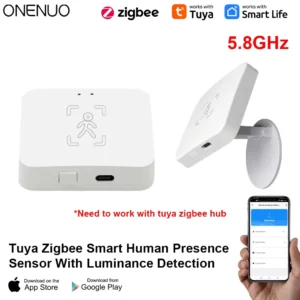 Tuya Zigbee Human Presence Detector Smart Life MmWave Radar Pir Motion Sensor with Luminance Distance Detect Monitor Breathing