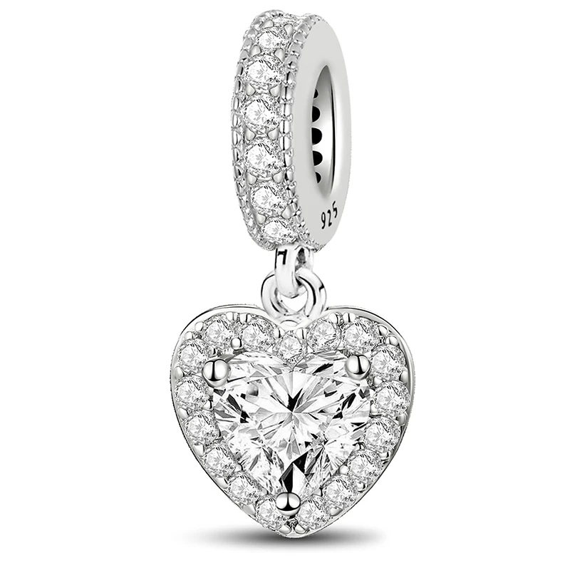 Fit Pan 925 Original Bracelets Love Heart Flower Four Leaf Clover Turtle 925 Silver Charms Beads DIY Birthday Jewelry Gift - Image 12