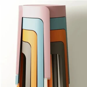 Plastic High Stools Can Be Stacked, Thickened, Durable, and Durable for Household Use. Simple round Stools in Restaurants