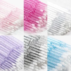 Glitter Disposable Eyelash Brushes Swab Microbrushes Eyelash Extension Tools Individual Eyelashes Removing Tools Applicators