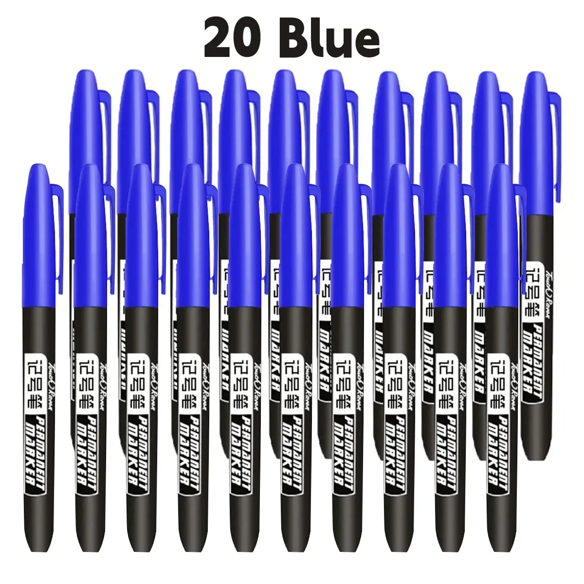 Permanent Marker Pen Drawing Markers Black Blue Red Waterproof Ink Sketch Pens Stationery Art School Supplies For Glass Metal - Image 23