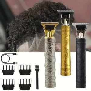 High-Power Electric Clippers Designed for Barbershops, Ideal for Shaving And Trimming with USB Charging.