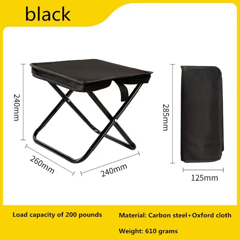 Portable multifunctional outdoor picnic camping folding chair, ultra light fishing stool, travel stool, fishing accessories - Image 6