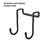 Stainless Steel Double S Hook Free Punch Wall Hanging Bathroom Kitchen Door S Hook Towel Storage Rack - Image 7