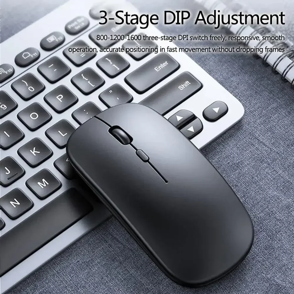 2025New Bluetooth Wireless Mouse USB Optical Rechargeable Mouse for Computer Laptop PC Macbook Gaming Mouse Gamer 2.4GHz 1600DPI - Image 2