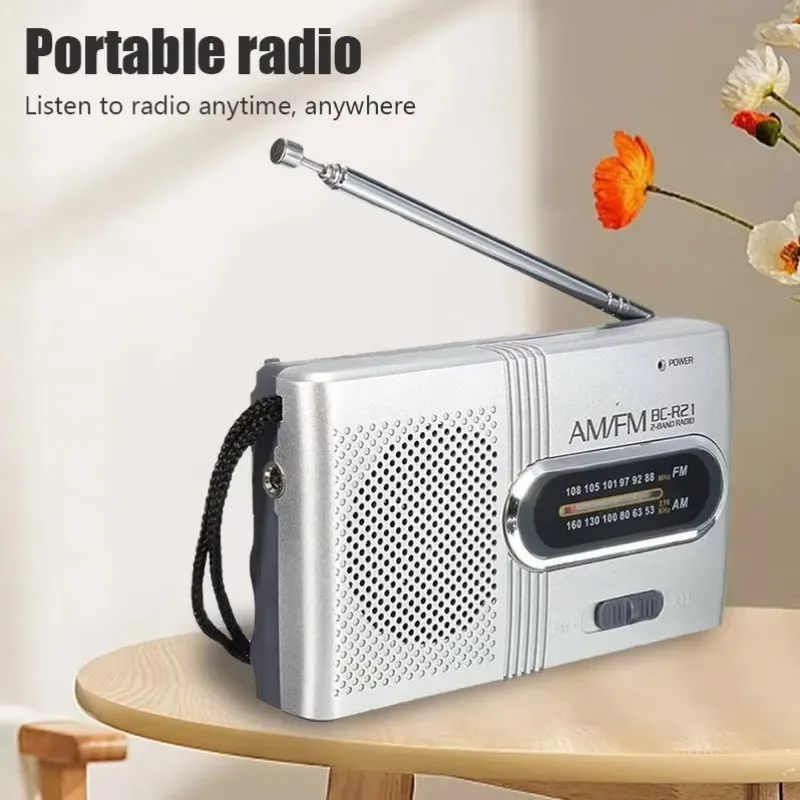BC-R21/961/962 Mini Radio AM FM Battery Operated Portable Radio Best Reception Longest Lasting For Running Walking Home Soundbox - Image 4