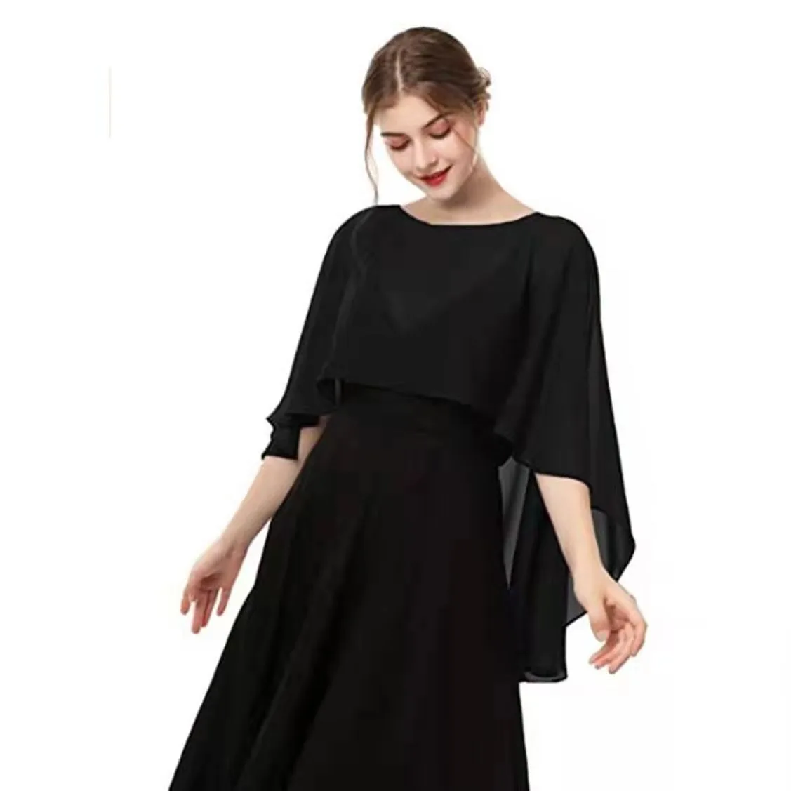 Elegant Chiffon Wedding Wrap for Women Evening Capes Bridal Jacket Accessories - Image 2