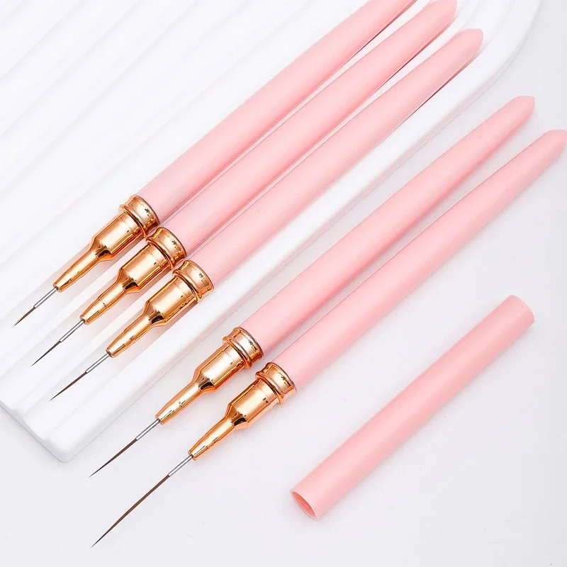 5 Pcs Nail Art Liner Brushes Set Elongated Lines Striping Drawing UV Gel Painting Nail Design Pen Professional Manicure Tool - Image 4