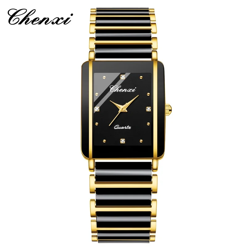 CHENXI 104A Brand Men Quartz Watch Elegant Square Dial reloj Ceramic Strap Waterproof Simple montre Lady Fashion Couple Watches - Image 10