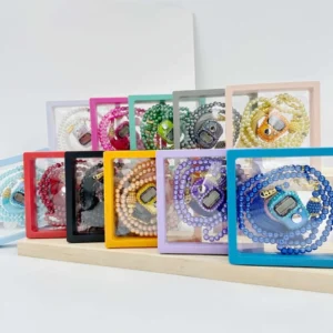 Muslim Prayer Beads Bracelet And Finger Counter Set Colour 99 Imitation Pearl Bracelets Resettable Finger Counter Ring