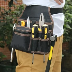 Hardware and electrician's tool bag, multi-purpose waist-hanging bag, maintenance bag, electrician's waist pack. One piece.