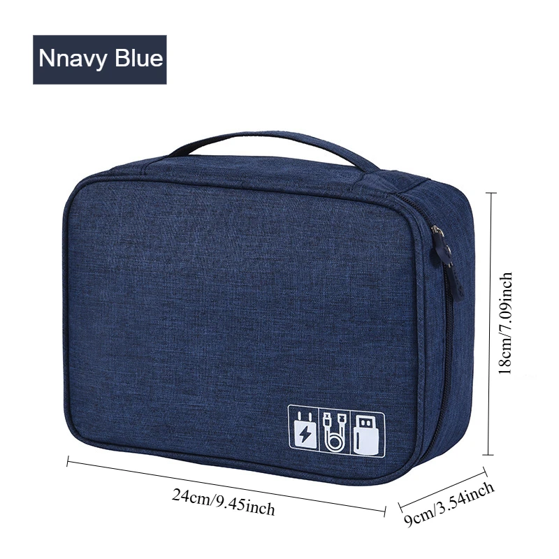 Handheld Digital Bag Multifunctional Large Capacity Moistureproof Mesh Earphone Charger Data Cable USB Travel Protective Case1PC - Image 10