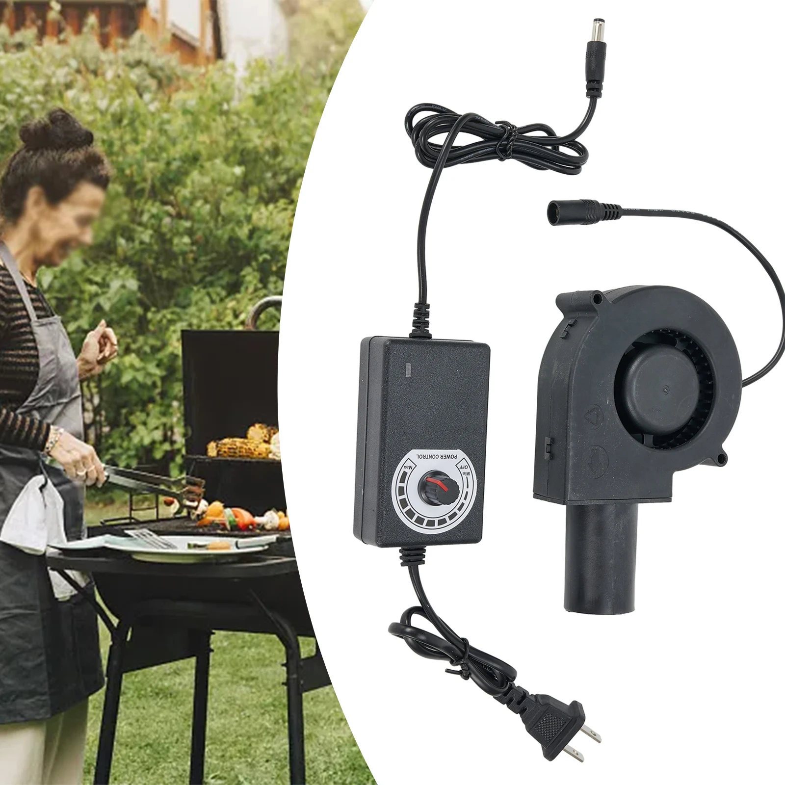 1pc BBQ Fan Adjustable Blower Fan For BBQ Heater Blower Air Blower Cooking Speed Controller Outdoor Portable Machine - Image 2