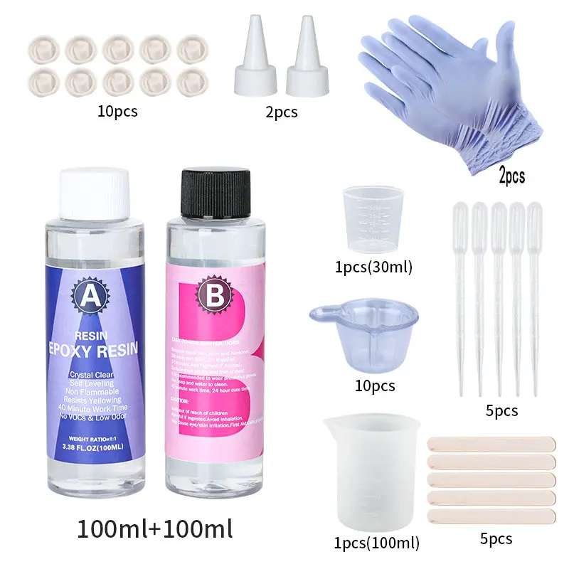 1:1 Crystal Clear Epoxy Resin Kit High Gloss & Bubbles Free Art Resin Supplies for Coating and Casting Craft DIY Jewelry Making - Image 7