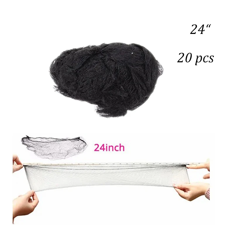 20Pcs Durable Nylon Hair Net For Bun Hair Hair style Tool Black Beige Brown 5Mm Hair Net For Wigs Mesh Hair Styling Hairnets - Image 12