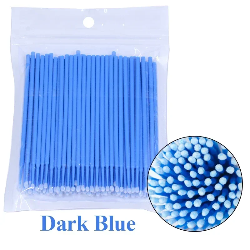 Brush Lash Extension 100Pcs Eyelash Cleaning Micro Cotton Swab Individual Eyelashes Microbrush Beauty Makeup Clean Remover Tools - Image 11