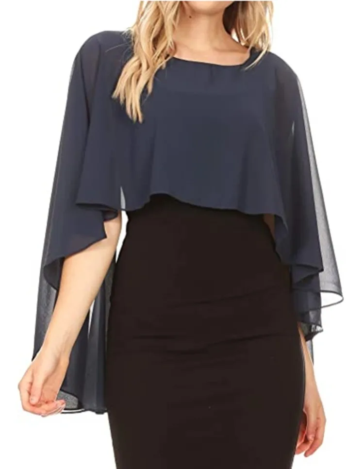 Elegant Chiffon Wedding Wrap for Women Evening Capes Bridal Jacket Accessories - Image 3