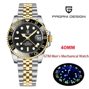 PAGANI DESIGN V3 Version GMT Watches Men's Luxury Sapphire Automatic Mechanical Watch 40MM Stainless Steel Waterproof Watch