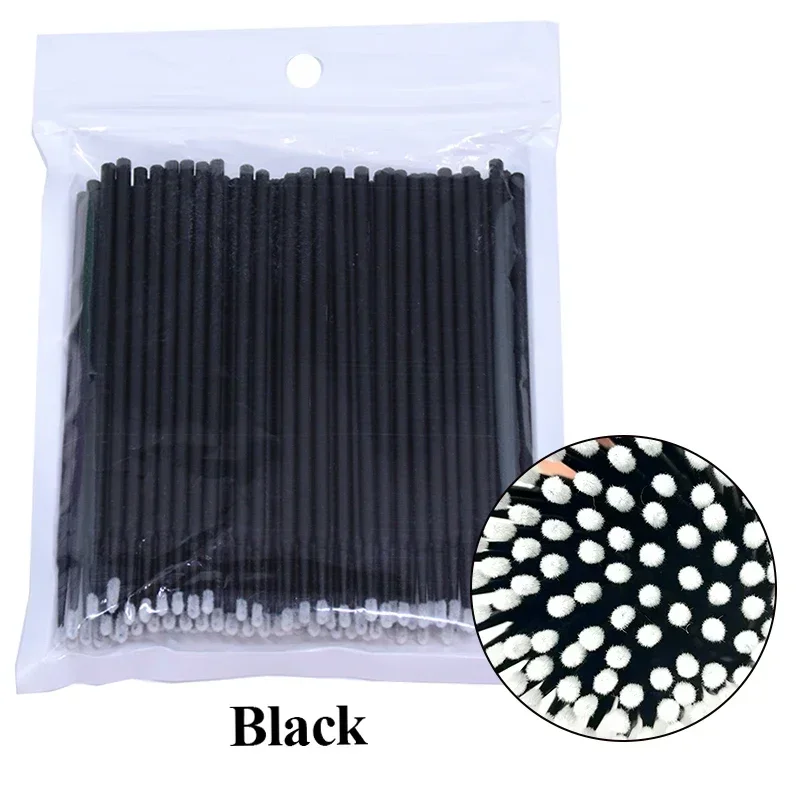Brush Lash Extension 100Pcs Eyelash Cleaning Micro Cotton Swab Individual Eyelashes Microbrush Beauty Makeup Clean Remover Tools - Image 10